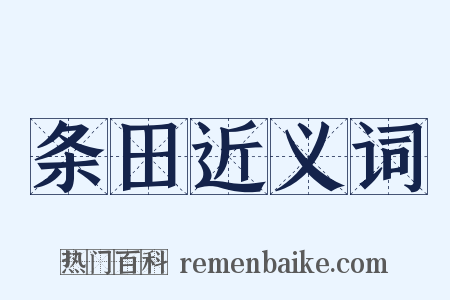 条田近义词是什么意思的图片